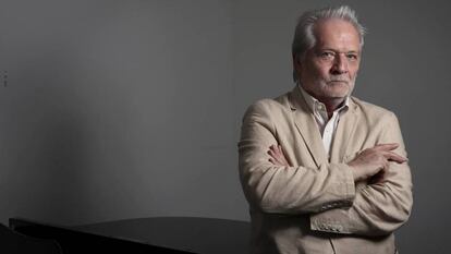 El compositor y director de orquesta hungaro Péter Eötvös, este lunes en la Escuela de Musica Reina Sofia en Madrid.
 