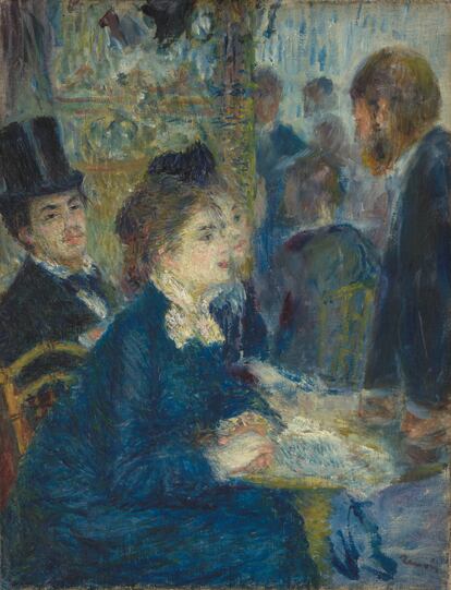 'En el café' (1877), óleo sobre lienzo de Renoir.