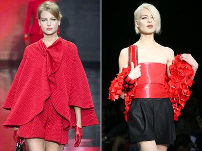 La mujer de rojo de Armani