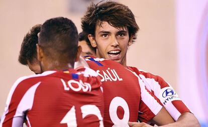 João Félix celebra su gol ante el combinado de estrella de la MSL.