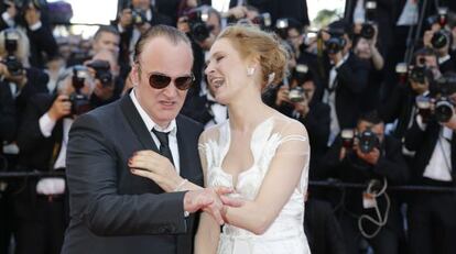 Quentin Tarantino y Uma Thurman, el pasado mayo en el festival de Cannes.