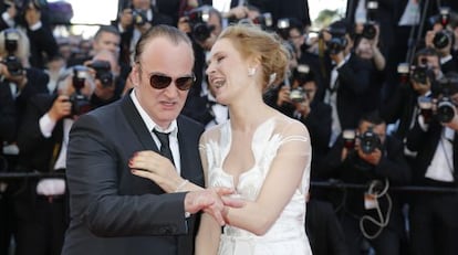 Quentin Tarantino y Uma Thurman, el pasado mayo en el festival de Cannes.