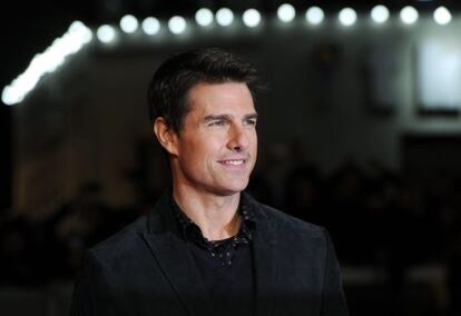 Tom Cruise en estreno mundial de 'Jack Reacher', en la Plaza Leicester de Londres.