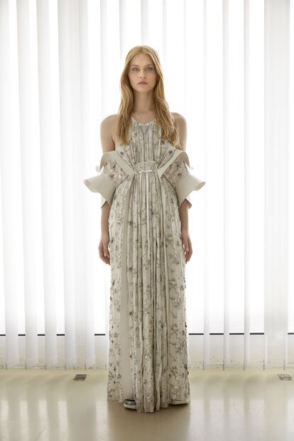 Vestido de la colección primavera verano de 2018 de Louis Vuitton.