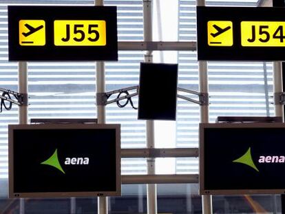 Pantallas en un aeropuerto espa&ntilde;ol.