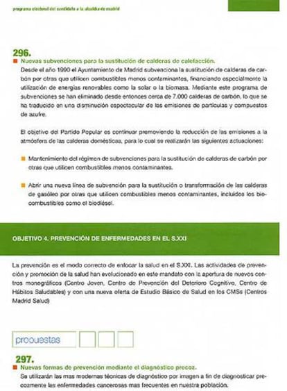 Página 172 del programa electoral del PP de las pasadas elecciones municipales.