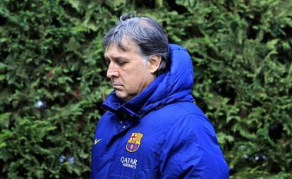 Martino, a su llegada a la rueda de prensa.