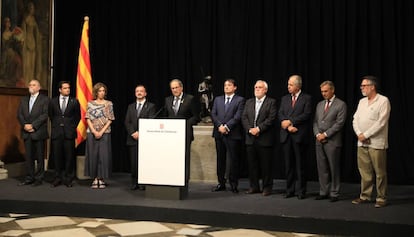 El president de la Generalitat, Quim Torra, rep el cos consular acreditat a Catalunya.