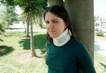 Alicia López, una de las jugadoras que peor paradas salieron de la pelea.