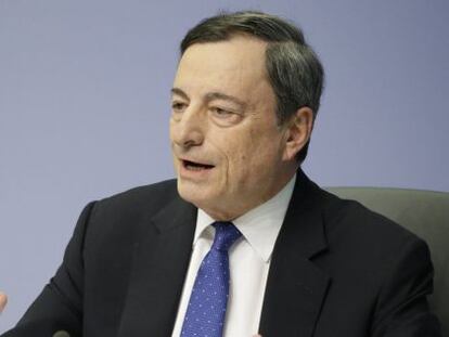 El presidente del Banco Central Europeo (BCE), Mario Draghi, ayer. i