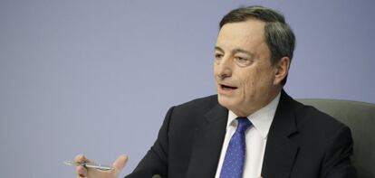 El presidente del Banco Central Europeo (BCE), Mario Draghi, ayer. i