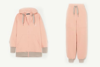 Sudadera con capucha y cremallera (130 €) y pantalón jogger (100 €) de Adidas x Stella McCartney, a la venta en Net-a-porter.com.
