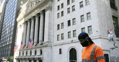 Exterior de la Bolsa de Nueva York