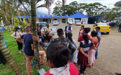 Integrantes de la Defensoría del Pueblo en Puerto Leguízamo