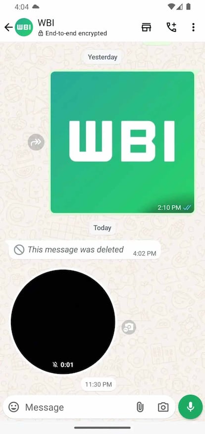 Nuevo botón de WhatsApp para la respuesta rápida a los mensajes de vídeo