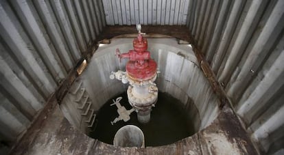 El pozo en Surrey donde se podría haber hallado petróleo.