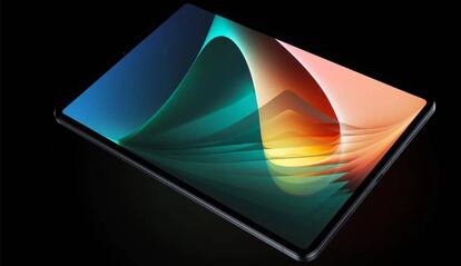 Tablet Xiaomi con fondo negro