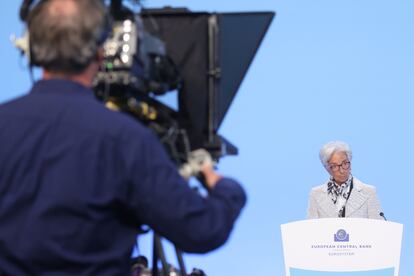 Christine Lagarde, presidenta del BCE, en su intervención del pasado 8 de septiembre.