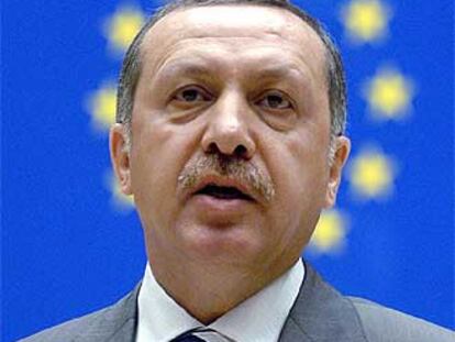 Recep Tayyip Erdogan, durante su intervención de ayer ante la Asamblea Parlamentaria del Consejo de Europa.
