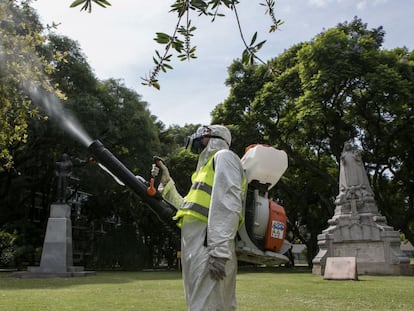 Las fumigaciones se realizan en el corazón mismo de Buenos Aires.