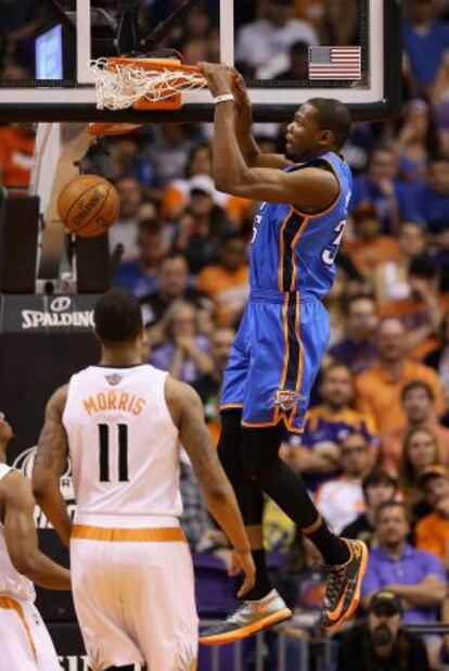 Kevin Durant de los Oklahoma City Thunder, durante el partido