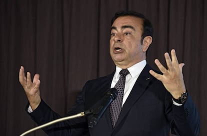 Carlos Ghosn durante una rueda de prensa en 2016.