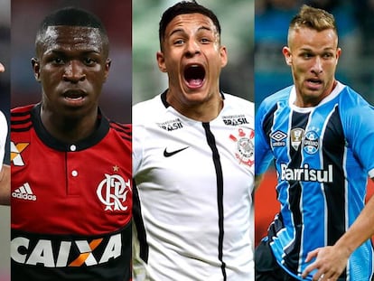 Paulinho, Vinicius Jr, Arana e Arthur: revelações do futebol nacional.