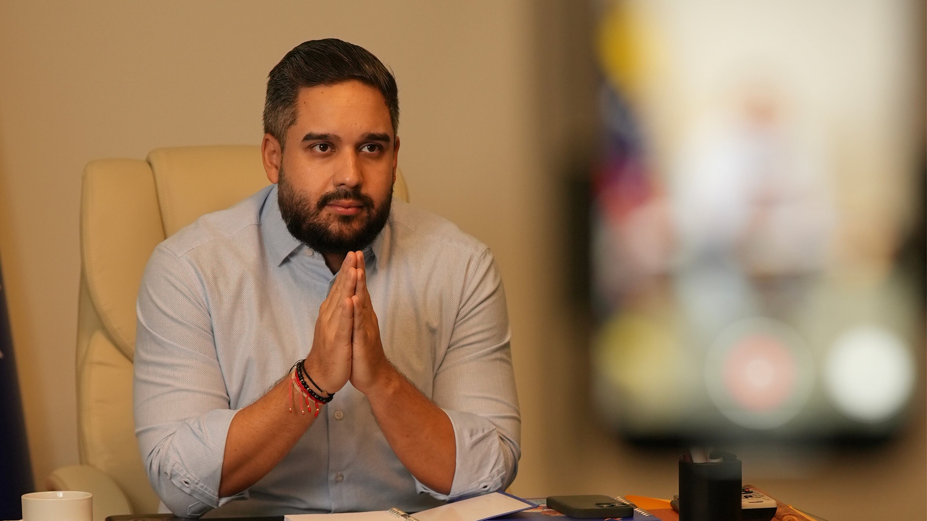 Nicolás Maduro Guerra, durante a entrevista em seu escritório em Caracas.