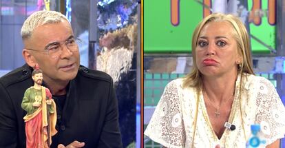 Jorge Javier Vázquez y Belén Esteban, el martes en 'Sálvame'.