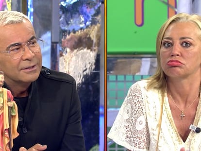 Jorge Javier Vázquez y Belén Esteban, el martes en 'Sálvame'.