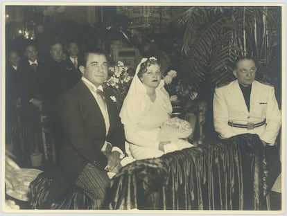 Salvatore y Wanda Ferragamo en su boda en Nápoles en 1940