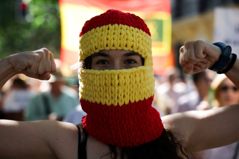 La manifestación en Madrid para exigir la dimisión de Pedro Sánchez, en ...