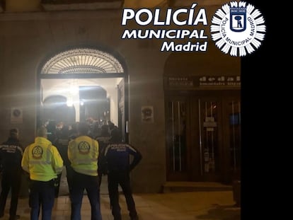 Policía Municipal desaloja dos fiestas ilegales en el centro de Madrid.