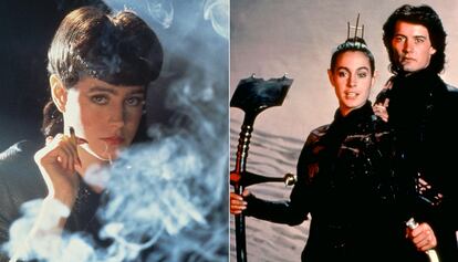 Como la replicante Rachael en ‘Blade Runner’, y junto a Kyle MacLachlan en ‘Dune’ (1984).