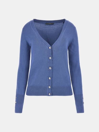 Guess offers the most classic cardigan, which has now become a fashion must-have; in addition, it is an all-purpose piece. €90