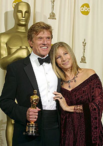 El galardonado Robert Redford y la actriz y cantante Barbra Streisand.