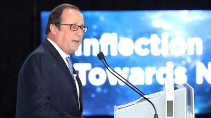 François Hollande interviene en un foro en Seúl (Corea del Sur), este martes.