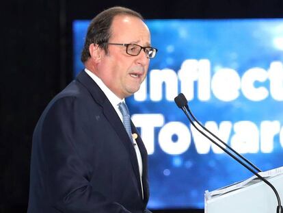 François Hollande interviene en un foro en Seúl (Corea del Sur), este martes.
