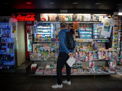 Un quiosco de prensa en Madrid.