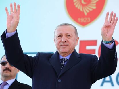 Erdogan durante un acto en Ankara este martes.