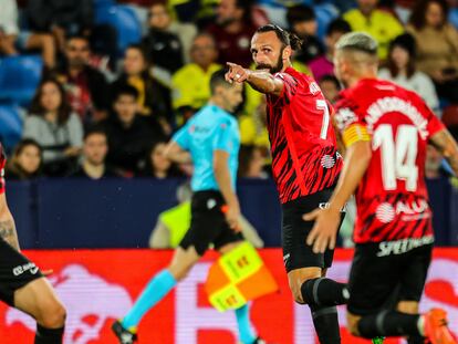 Vedat Muriqi of Mallorca celebrates a goal during the Santander League match between Villareal CF and RCD Mallorca at the Ciutat de Valencia Stadium on November 6, 2022, in Valencia, Spain.
AFP7 
06/11/2022 ONLY FOR USE IN SPAIN