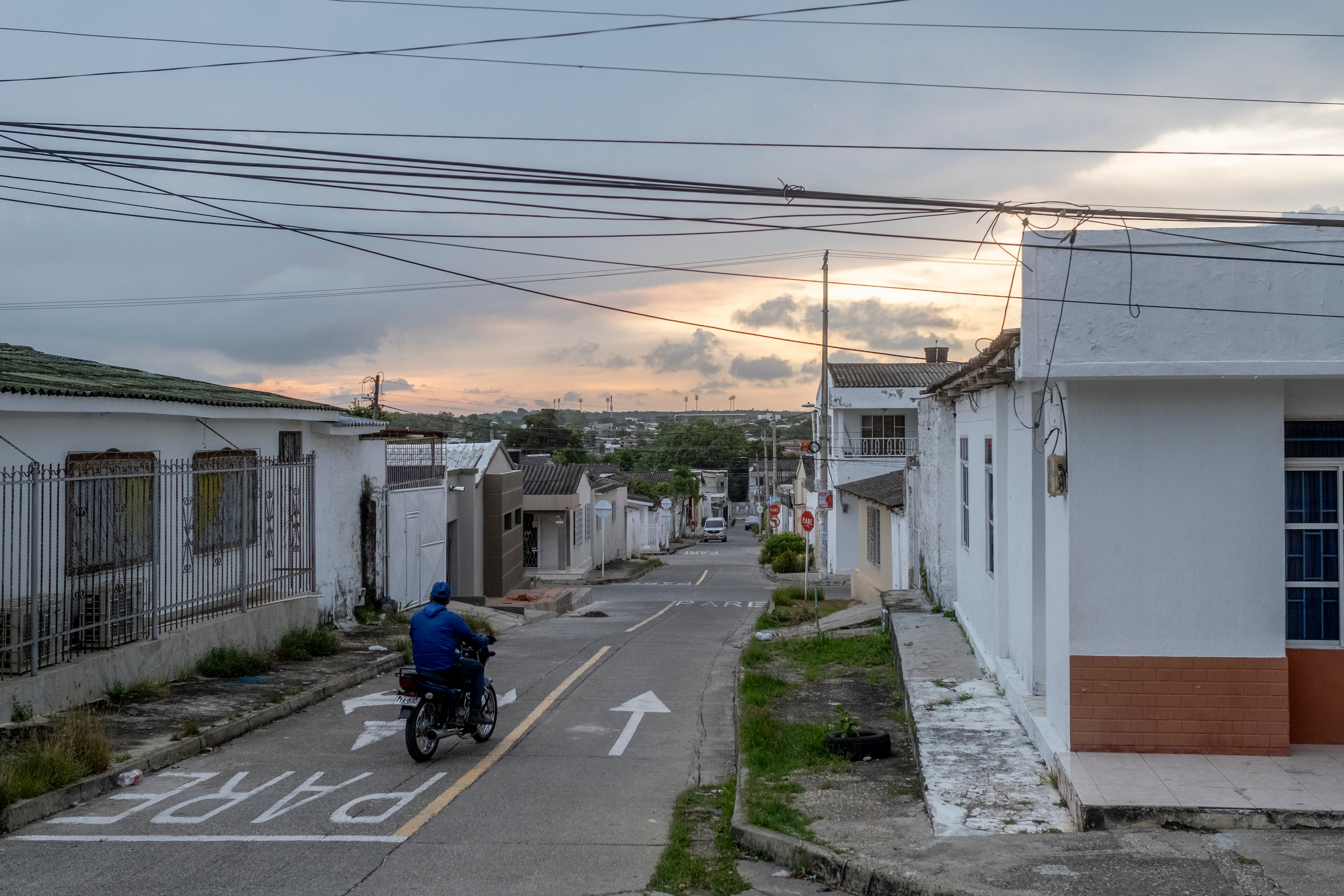 Las calles del centro de Turbaco.