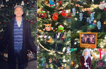 El actor Neil Patrick Harris prefiere las decoraciones navideñas personalizadas: de su árbol cuelgan, por ejemplo, personajes de 'Barrio Sésamo' o 'Star Wars'.