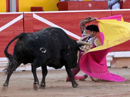 El torero Francisco Marco en en la plaza de toros de Pamplona el año pasado.