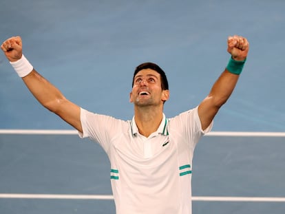 Djokovic, tras ganar la final del pasado Open de Australia. / LOREN ELLIOTT (REUTERS)