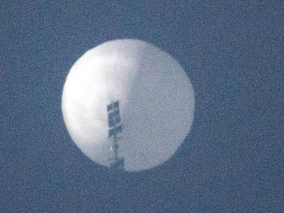 El supuesto globo espía fue captado en el cielo sobre Billings, Montana