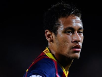 Neymar, durante el partido contra el Ajax.