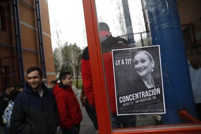 Carteles en el campus de Vicálvaro de la Universidad Rey Juan Carlos.