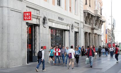 Tienda de Uniqlo en la Gran Via de Madrid