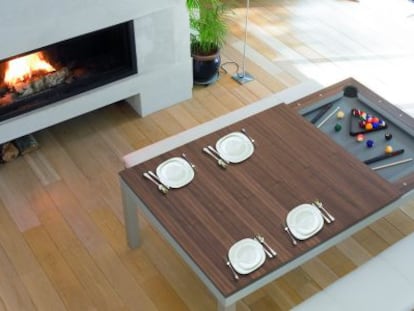 Mesa de comedor que se convierte en billar, de Fusion Tables